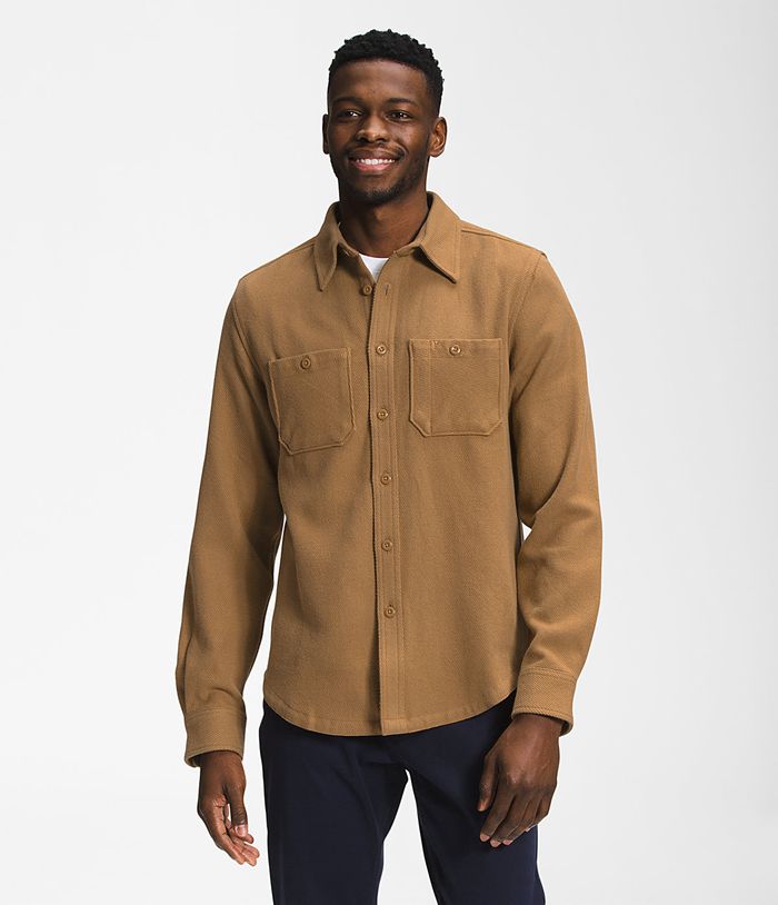 The North Face Mens Shirt Valley Twill Flannel 870SJAKDY - Khaki